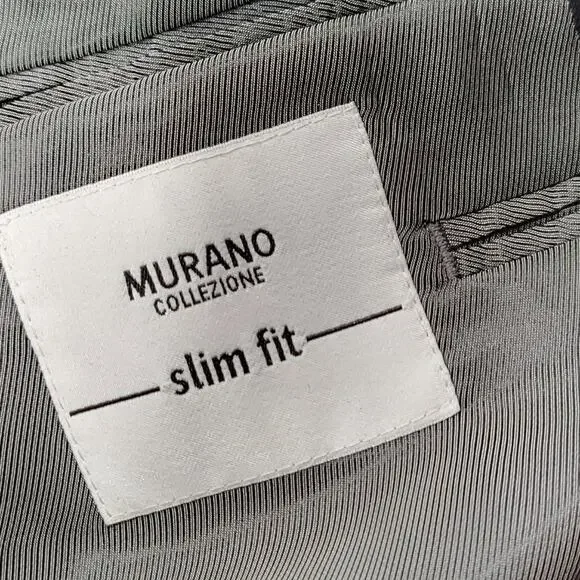 Murano Collezione Wool Slim Fit Blazer Black Size 36R - Picture 9 of 11